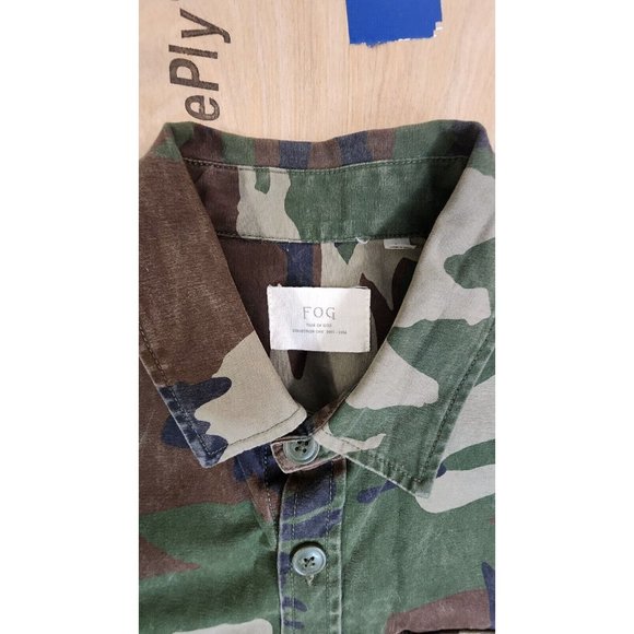 NEW FOG Fear of God L CAMO SHACKET Collection 1 Jacket Large shirt Shop Coat - Picture 5 of 10